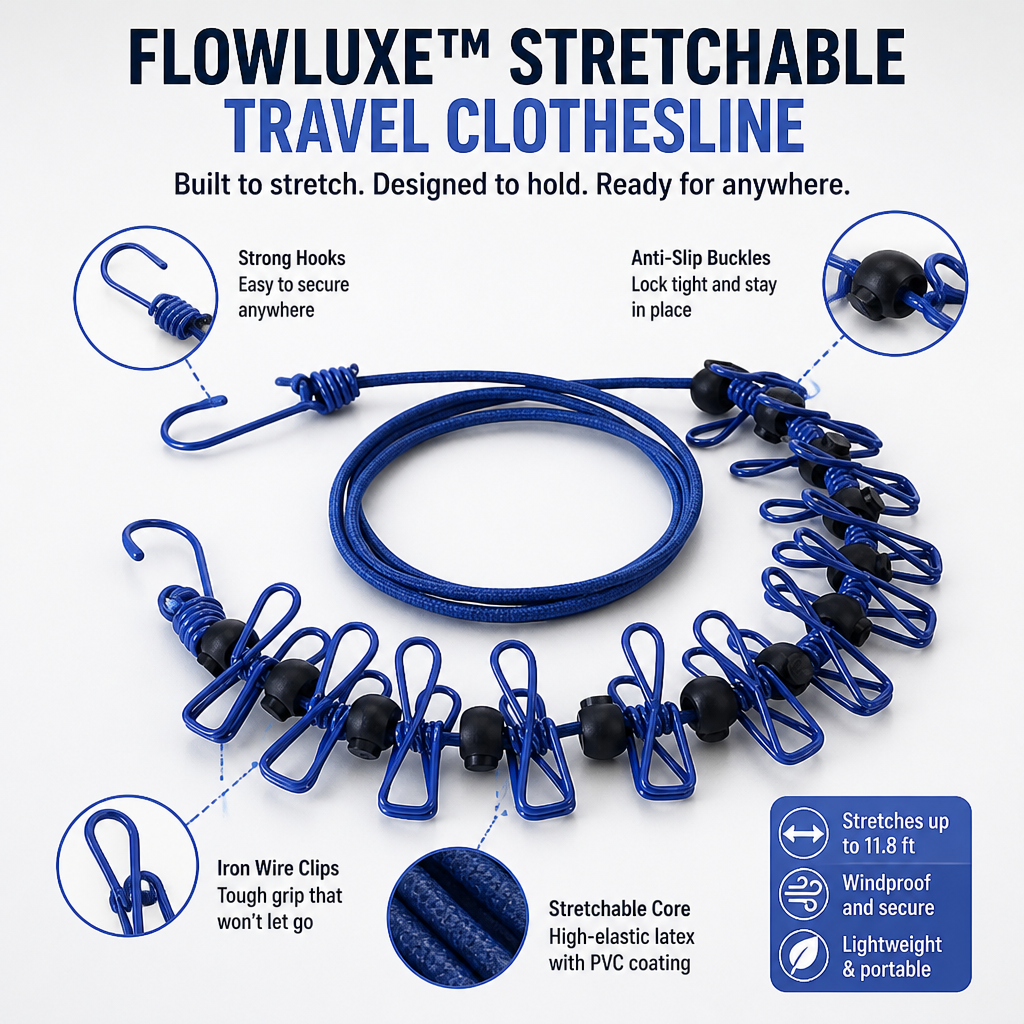 FlowLuxe™ — Stretch Your Space, Lock Your Laundry, Own Your Freedom
