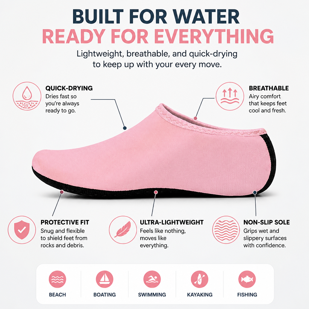 TorrentTrek™ — Slip On, Grip Wet Rock, and Skip the Soggy Sneakers