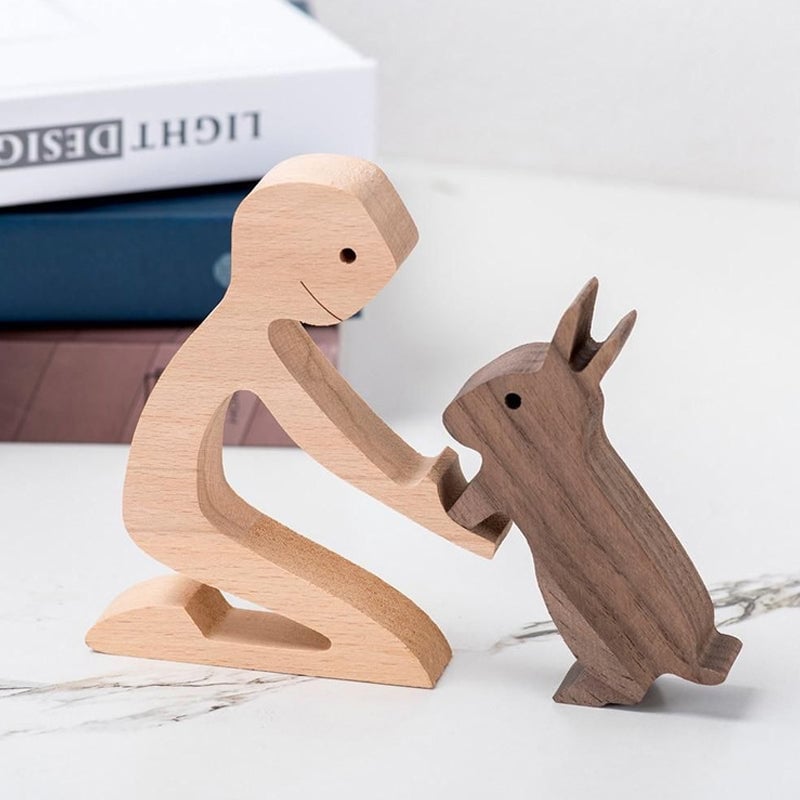 Handcrafted Wooden Sculpture for Animal Lovers