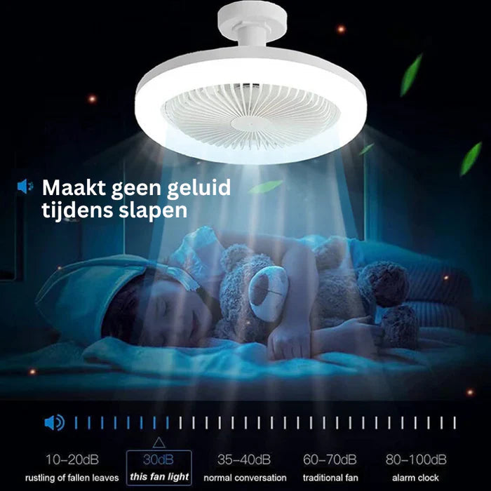 Ceiling Fan with LED Light – Fits Any Lamp Socket, Comes with Remote Control