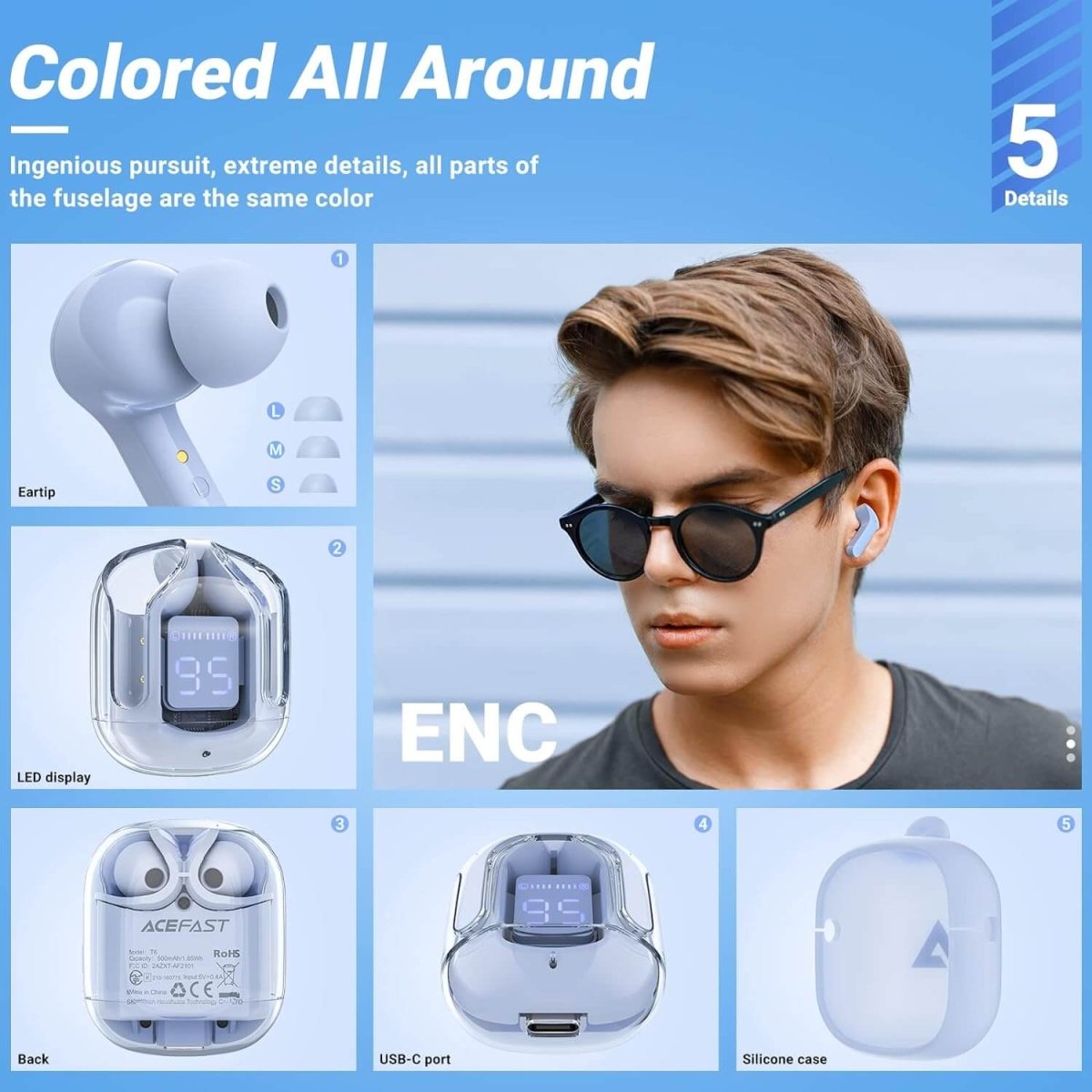 PulseTone™ Noise-Cancelling Earbuds — Dive Deep into Every Beat with Crystal-Clear, Distraction-Free Sound