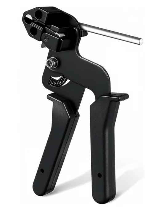 Stainless Steel Cable Tie Gun with Metal Fasteners
