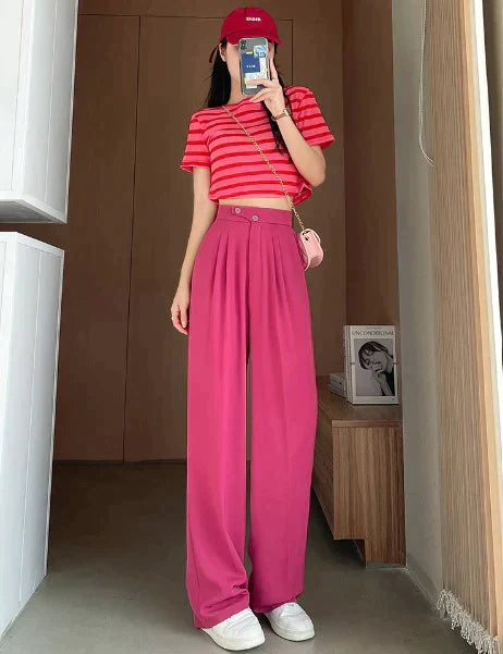 AriaLuxe™ Wide-Leg Pants — Sculpt Your Curves with Effortless Grace and Confidence