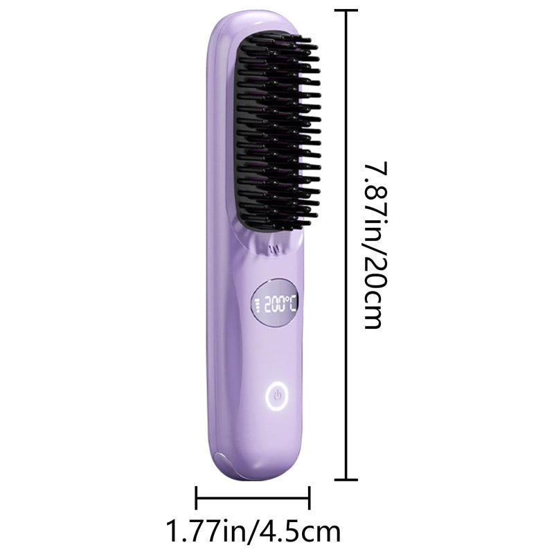 Wireless Straightening Brush for Silky Shine in 5 Minutes