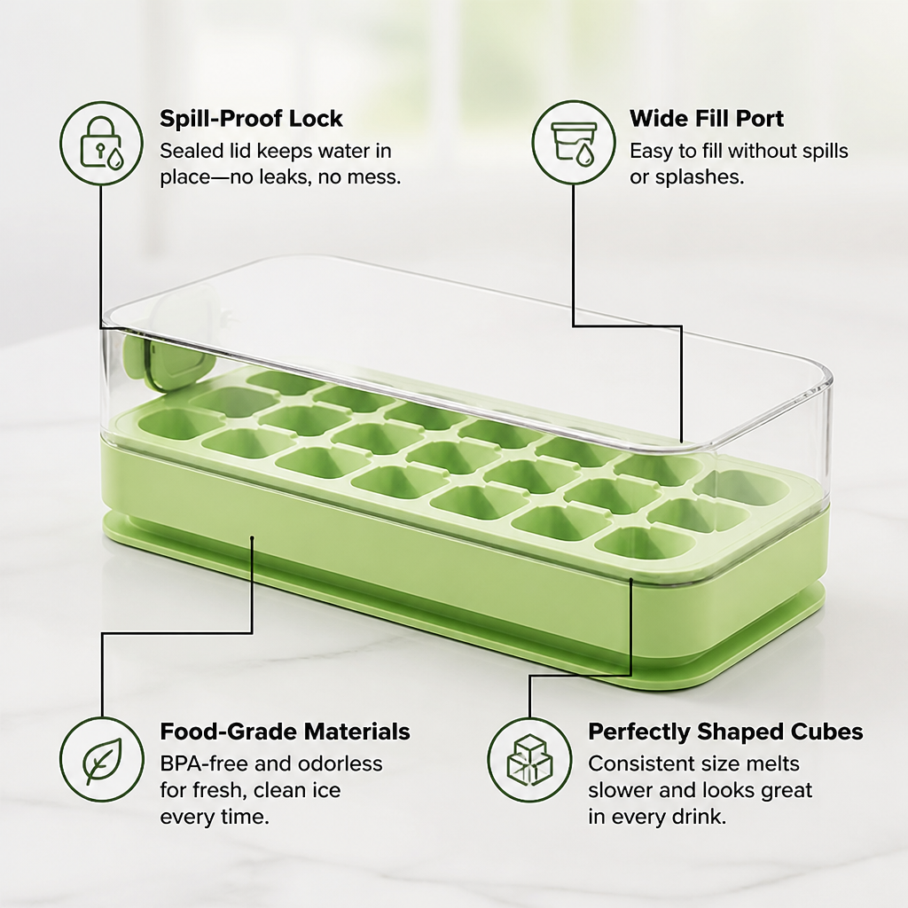 ChillCraft™ — Effortless, Spill-Proof Ice That Elevates Every Drink to Pure Perfection