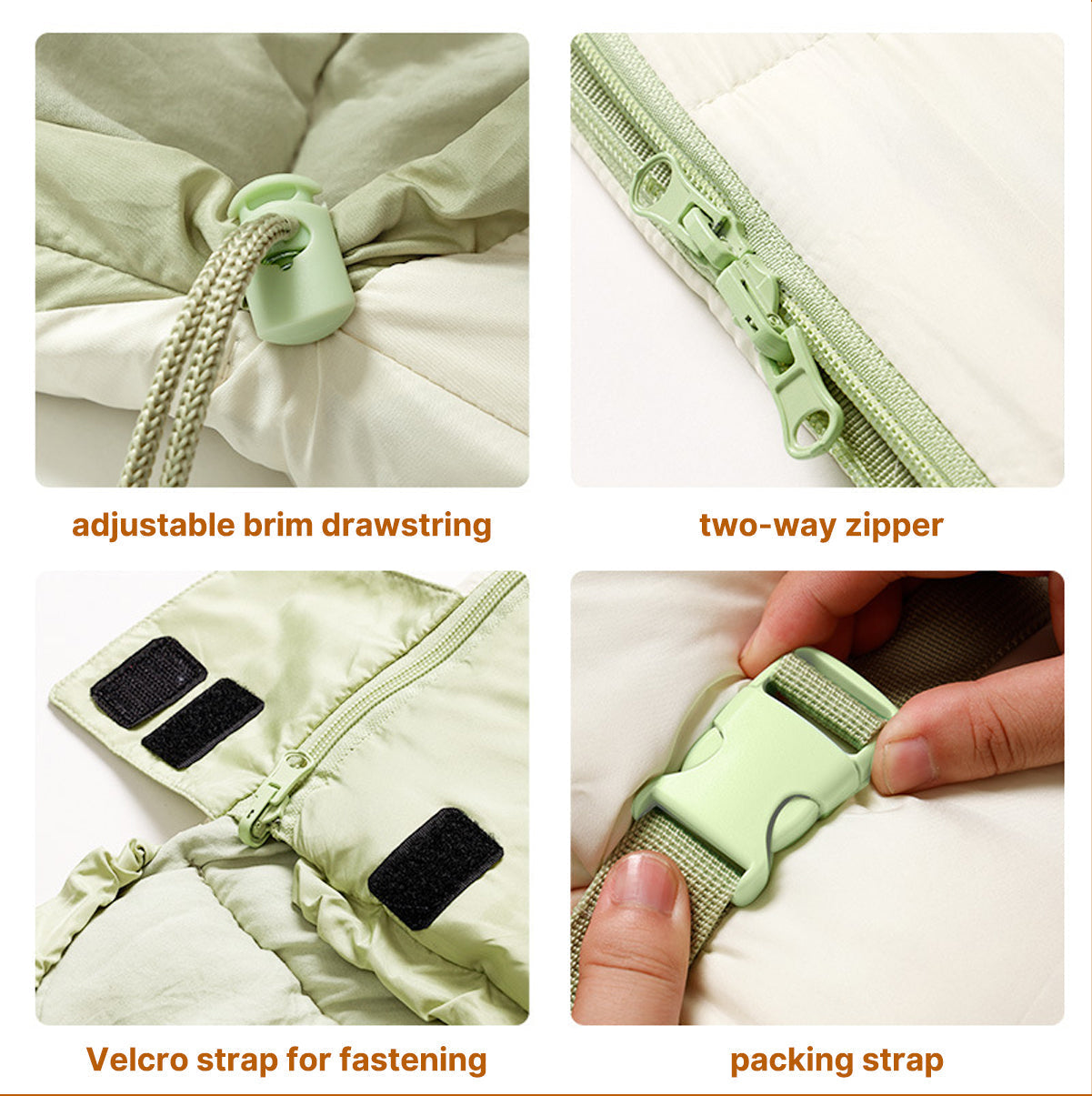 Waterproof Mummy Sleeping Bag for Adults - 1.8kg Weight