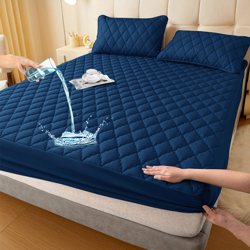 FortiRest™ Bedding Set — Sleep Soundly with Plush, Waterproof Protection That Never Shifts