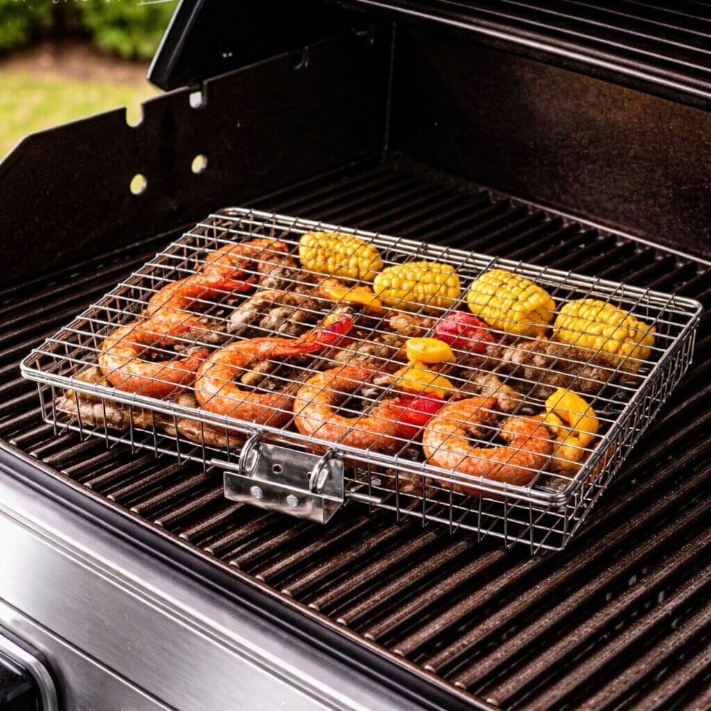 Stainless Steel Grill Basket for Barbecuing