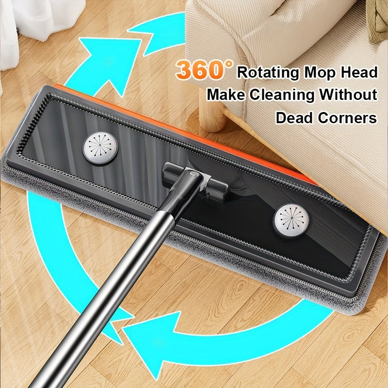 Flat Mop Set with Bucket and Wringing System