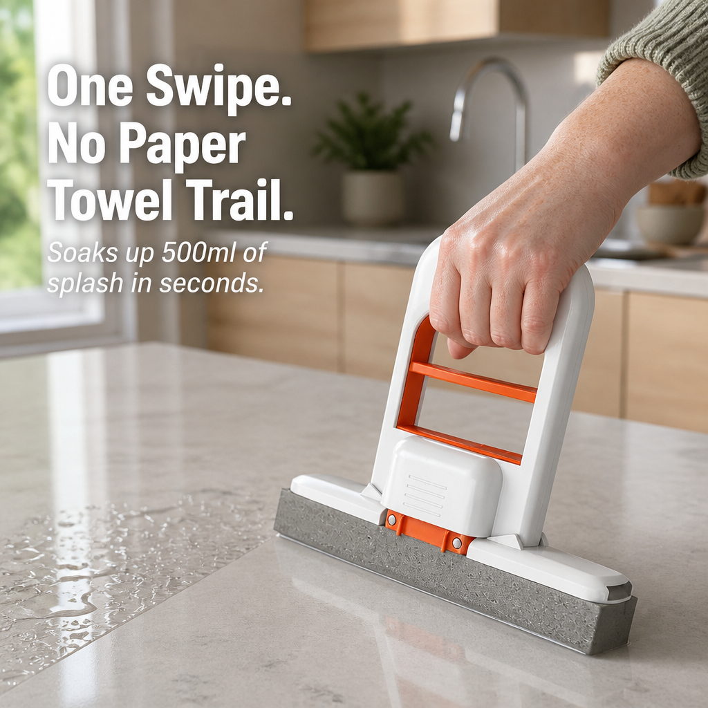 SwiftMop™ — Wipe Counters, Sinks & Bathroom Splashes Spotless in Seconds