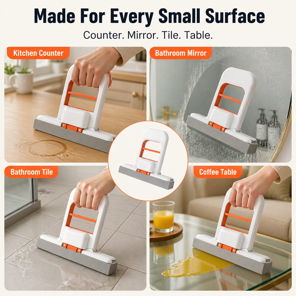 SwiftMop™ — Wipe Counters, Sinks & Bathroom Splashes Spotless in Seconds