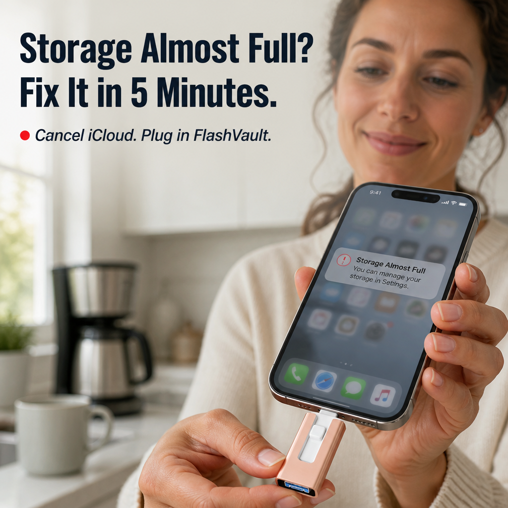 FlashVault™ — Free Up Your iPhone in Seconds Without Deleting a Single Photo