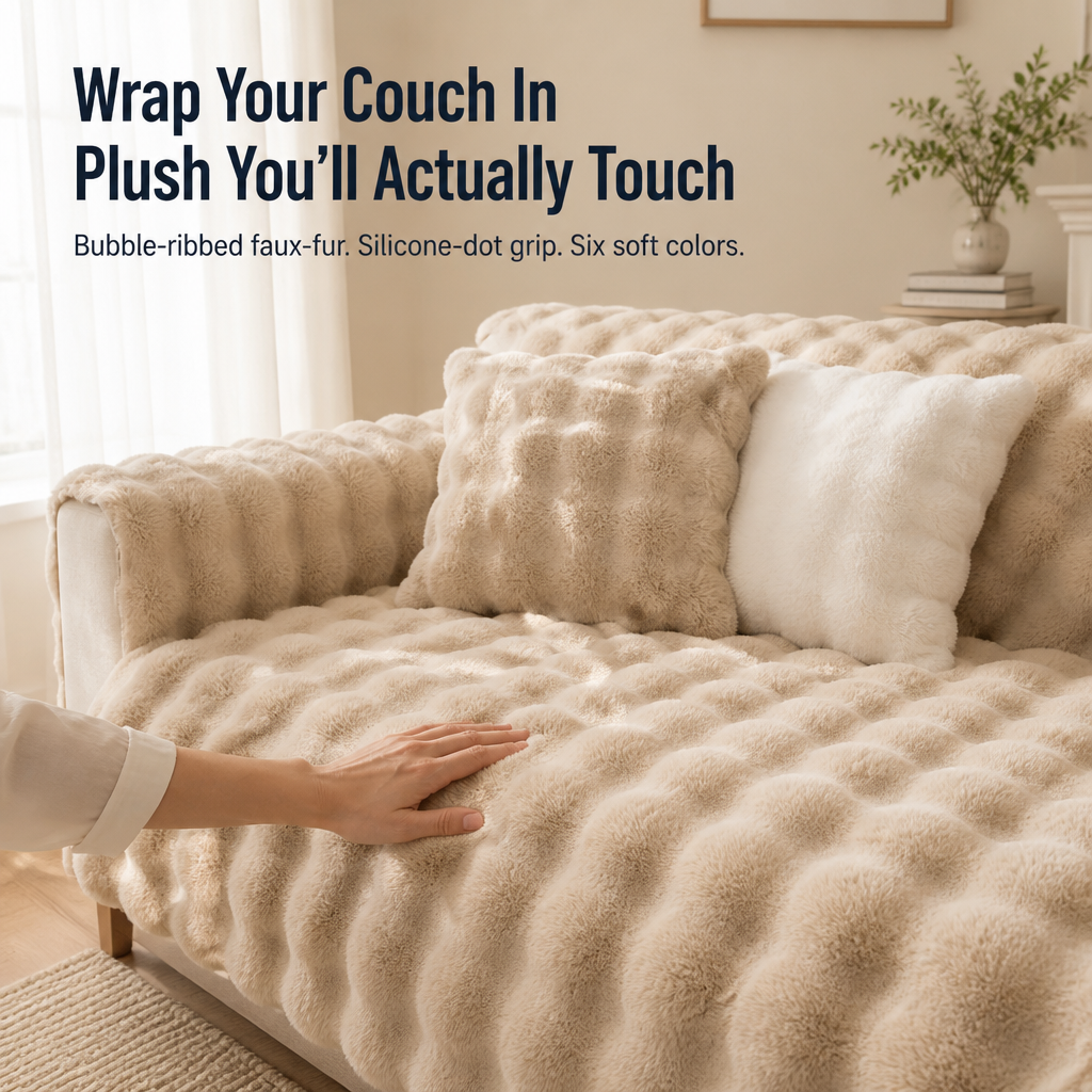 Velvoria™ — Wrap Your Couch in Rabbit-Soft Plush That Stays Put All Winter
