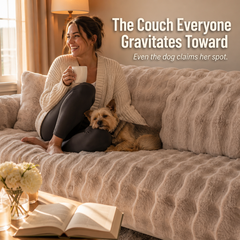 Velvoria™ — Wrap Your Couch in Rabbit-Soft Plush That Stays Put All Winter