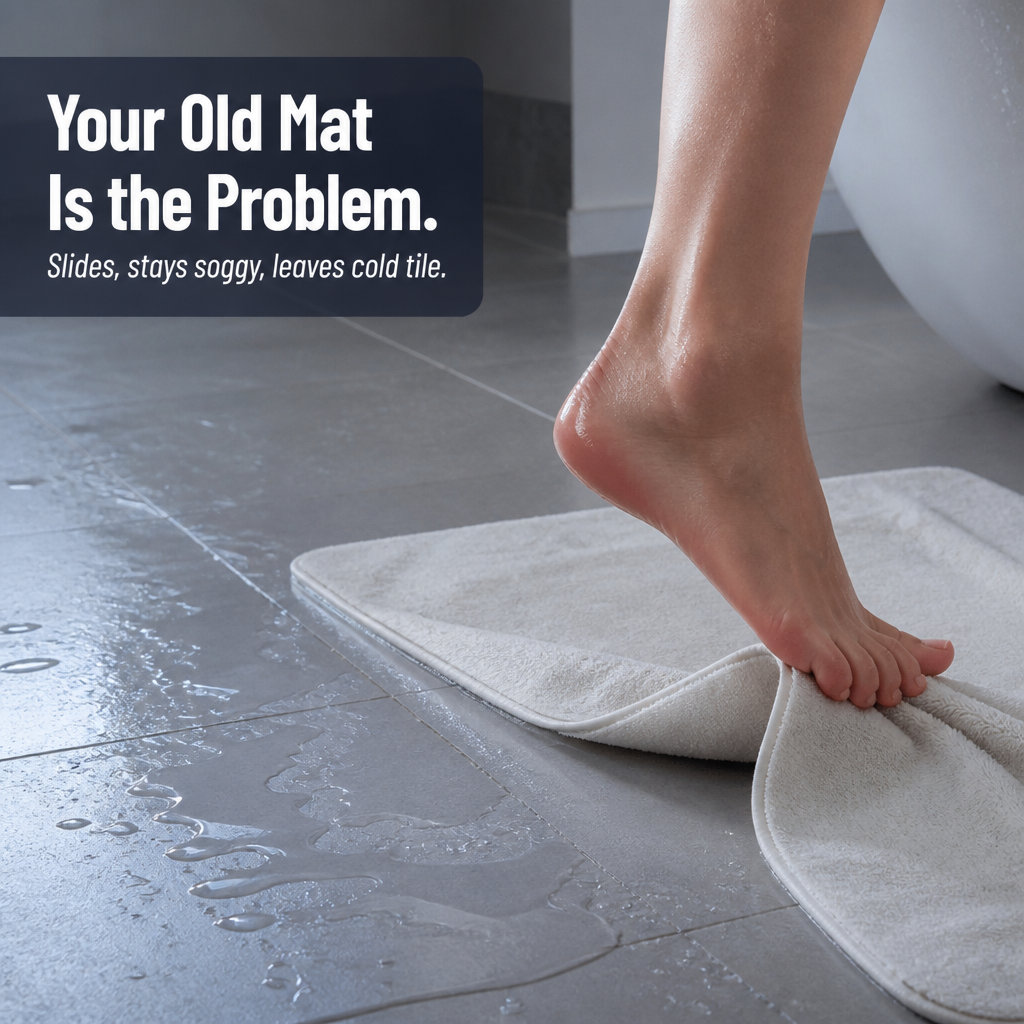 EverLux™ — Step Onto Plush Cobblestones That Grip Tile and Dry in Seconds