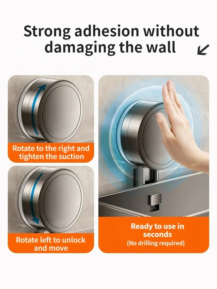 Suction Cup Shower Shelf | No-Drill Installation | Drip Catcher | SnapShelv