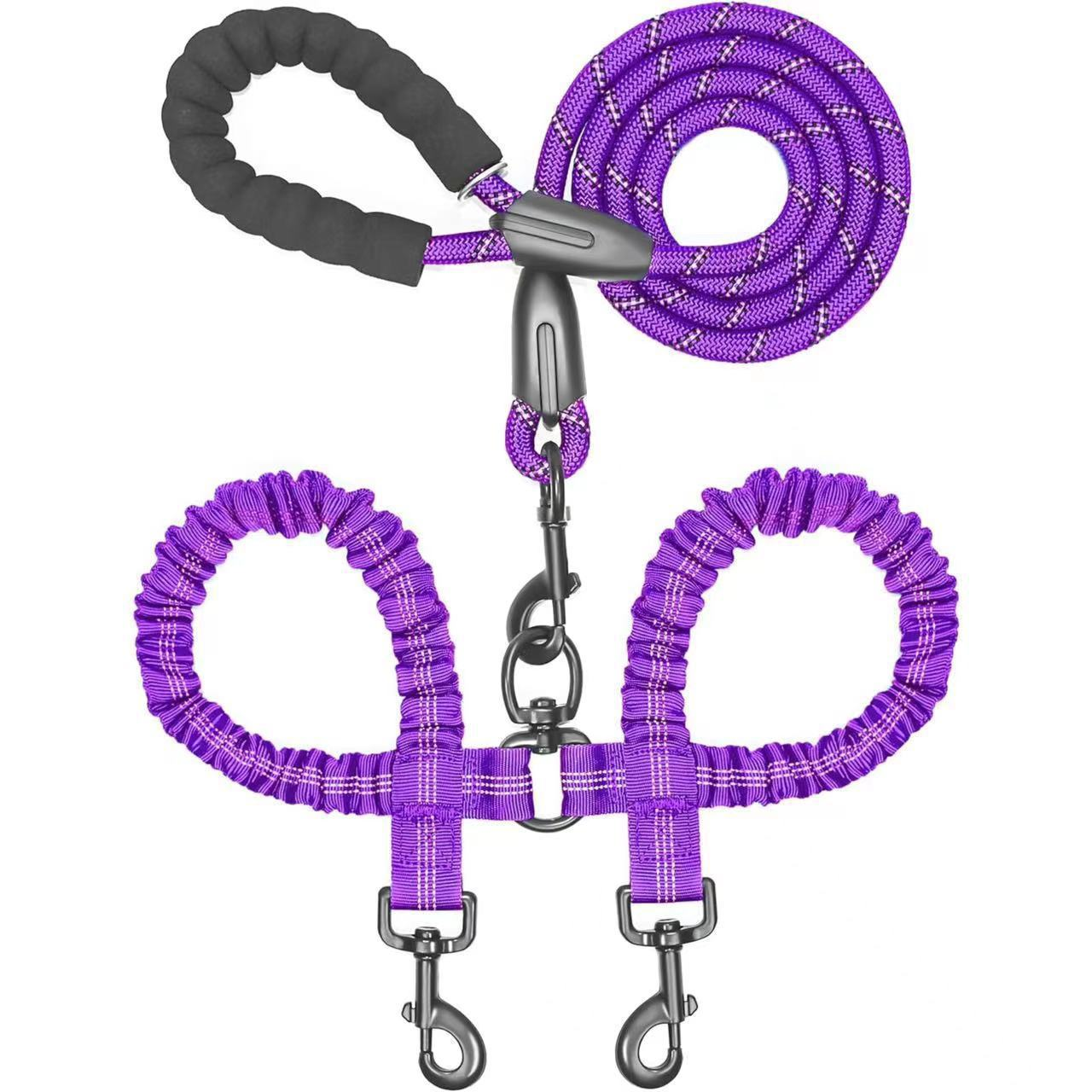 VersaTether™ — Effortless, Tangle-Free Control for Happier, Calmer Walks with Two Dogs