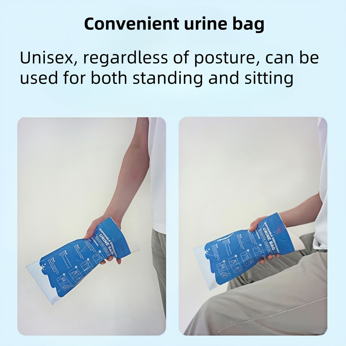 Disposable Urine Bags 800 ml for Car & Travel