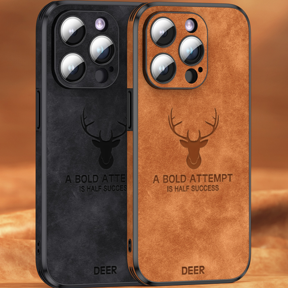 Slim Shockproof Smartphone Case in Genuine Leather – Stylish Protection