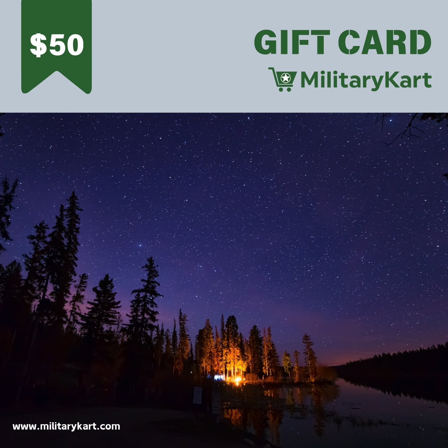 Digital Gift Card with Military Design