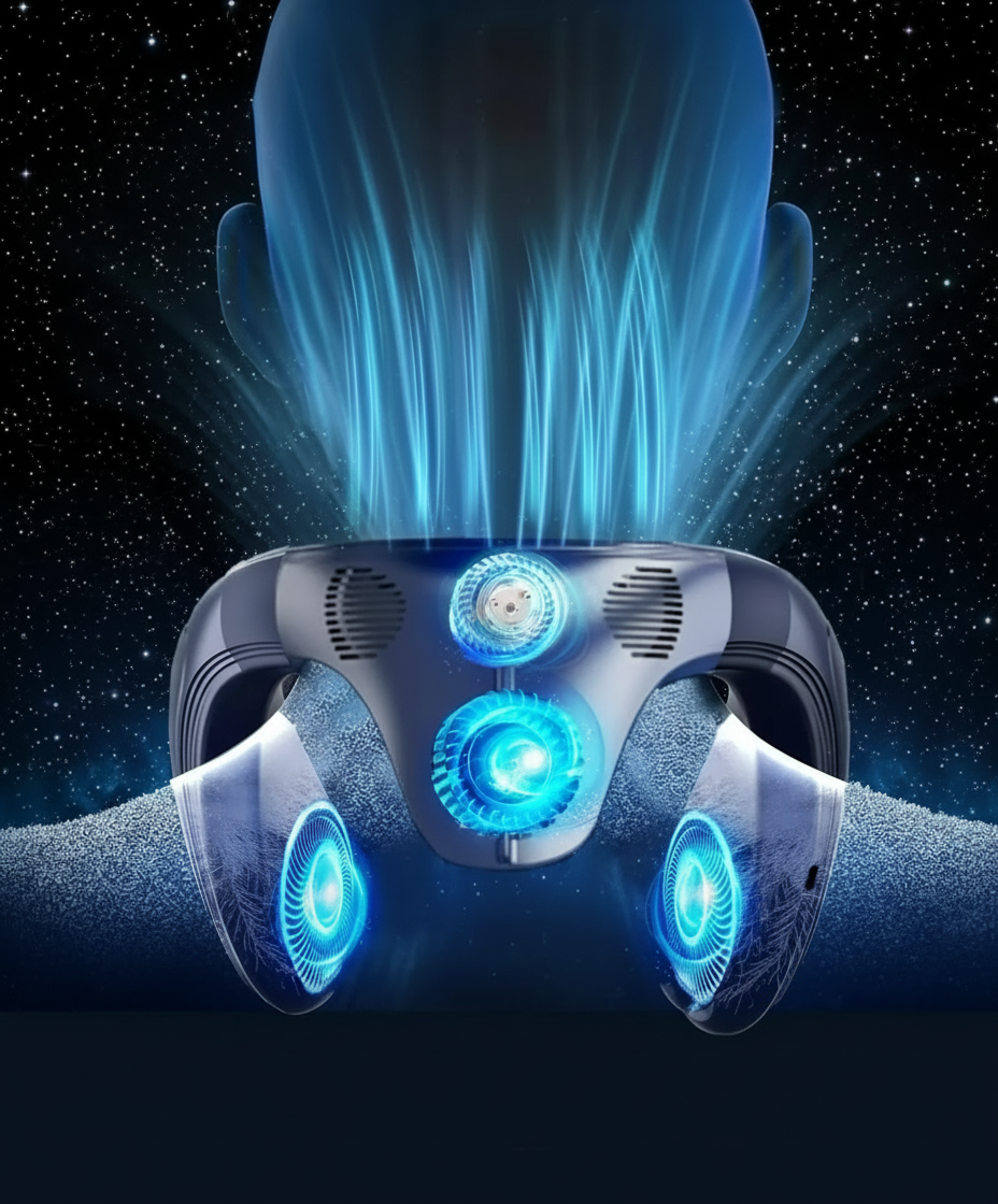 Wearable Neck Fan – Portable Rechargeable with Surround Airflow & Extended Battery