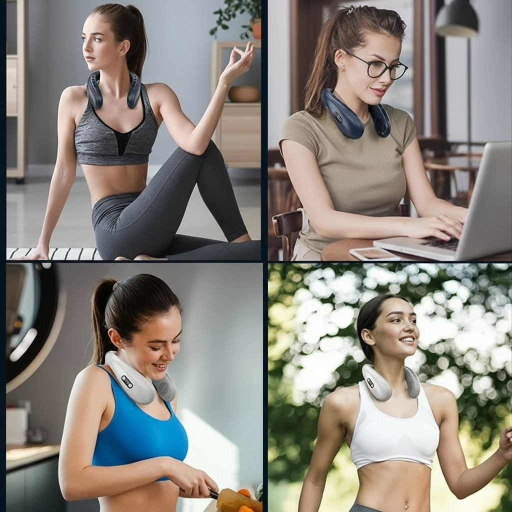 Wearable Neck Fan – Portable Rechargeable with Surround Airflow & Extended Battery