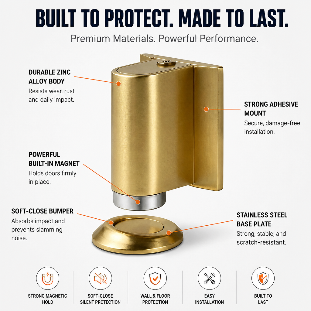 MagnaHold™ — Stop Door Slams and Protect Your Home with Silent, Ironclad Control
