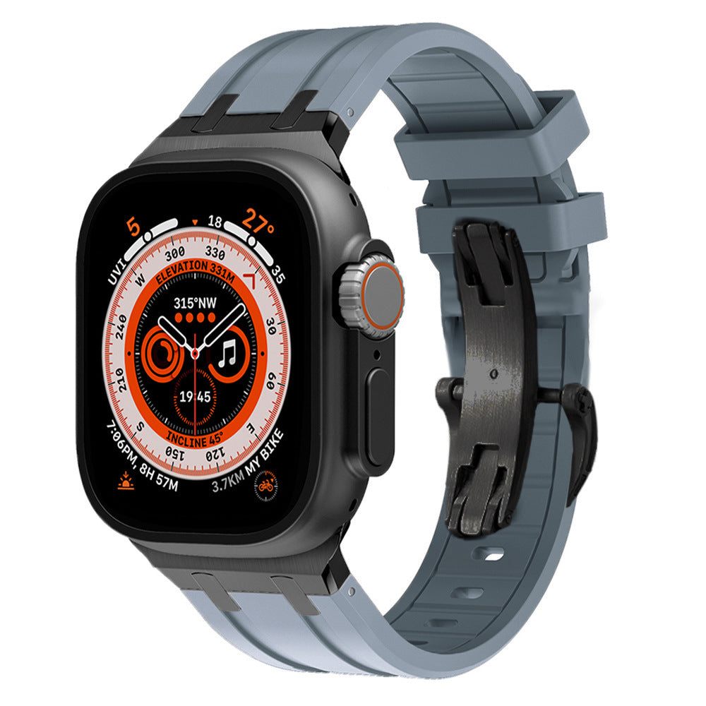 Thick Silicone Strap with Titanium Connector for Apple Watch