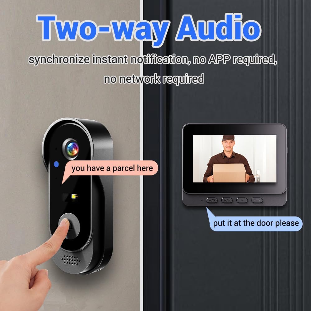 Doorbell Camera | Real-Time View and Two-Way Talk | Night Vision Enabled | RingCam