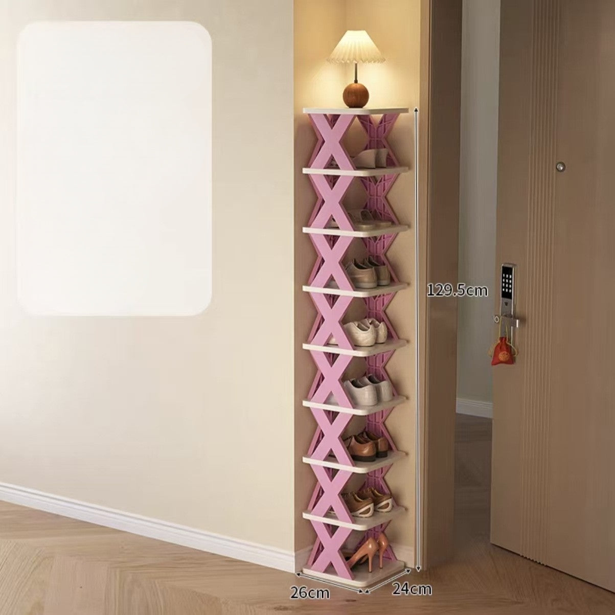 Narrow Shoe Tower Storage Rack