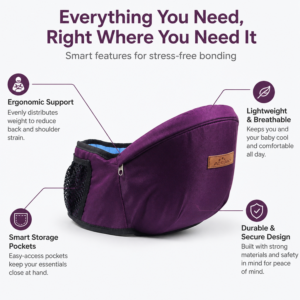 EmberNest™ — Carry Your Baby All Day in Pain-Free Comfort and Effortless Style
