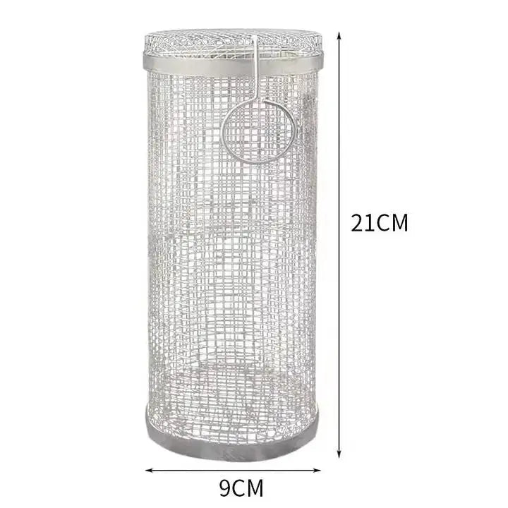 Stainless Metal Grill Basket | Rolling Tray | Suitable for Small Grill Items | GrillRoll