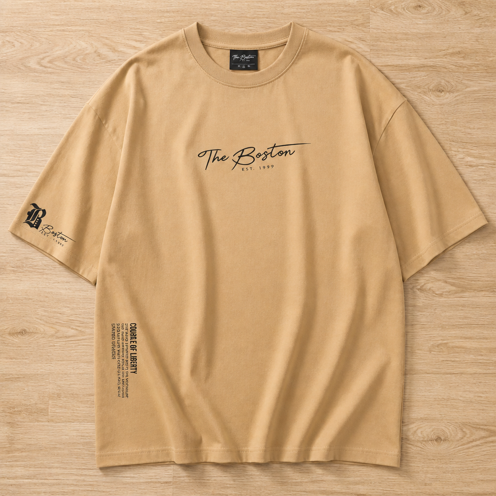Vanguard™ – Relaxed Oversized Tee with Signature Script Detailing