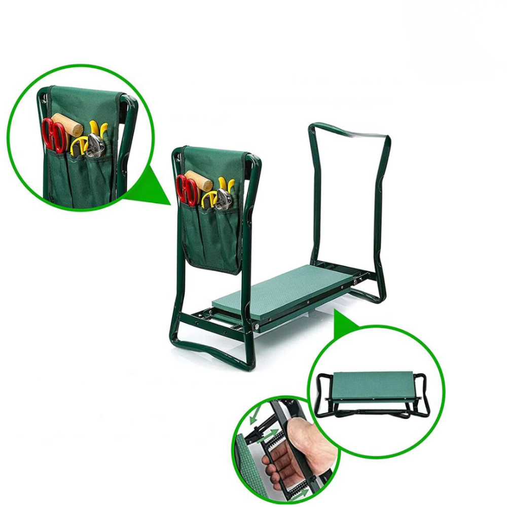 Foldable Garden Kneeling Pad | Knee-Comfort Design | Dual Seat & Handles | BeetBuddy