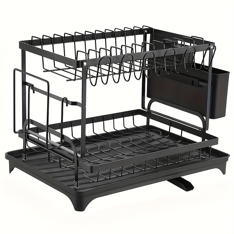 Two-Tier Draining Rack with Drainage System