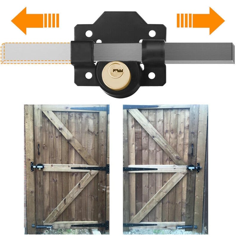 Gate Lock with Key | Rustproof | Spring Bolt | GateSecure
