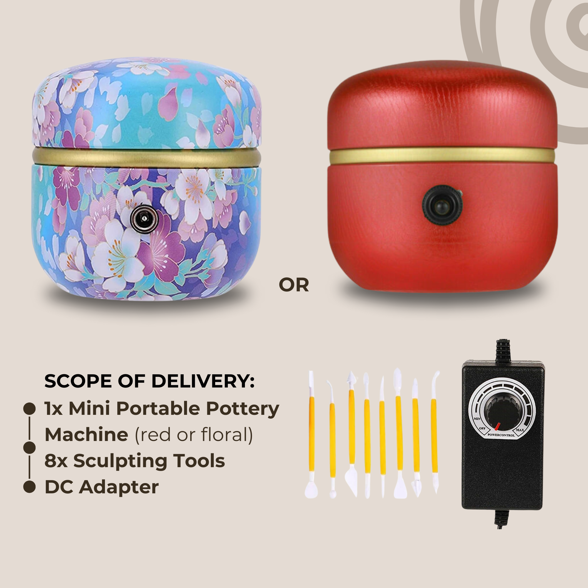 ClayMuse™ Mini Pottery Wheel — Create Stunning Clay Art Quietly and Effortlessly at Home