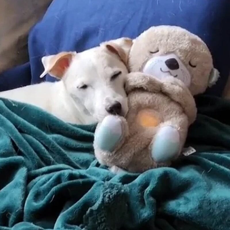 Soothing Plush Toy with Heartbeat and Sound Features – Otter