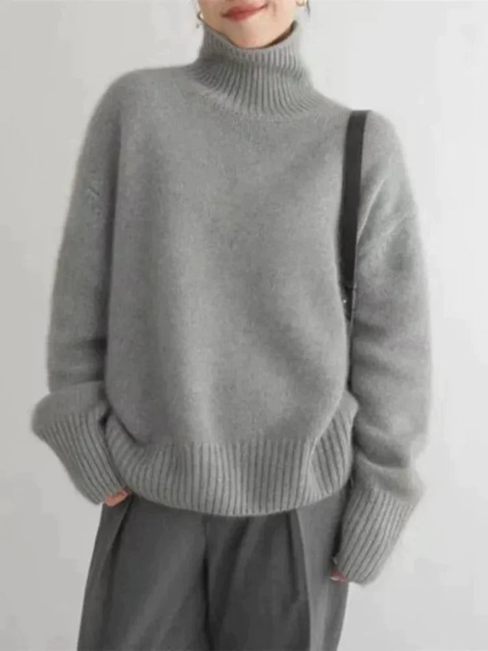 Solvena™ Cashmere Turtleneck Sweater — Wrap Yourself in Featherlight Warmth and Timeless Elegance