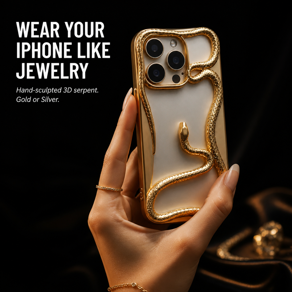 Serpentine Luxe™ — Wear Your iPhone Like a Sculpted Piece of Jewelry