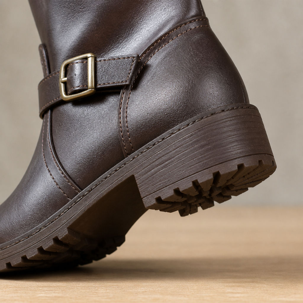 VeroStride™ – Classic Knee-High Riding Boots with Block Heel