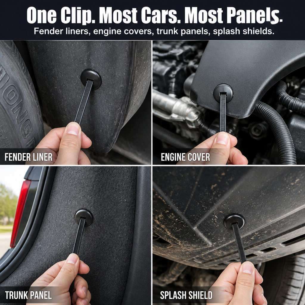 SnapSecure™ — Snap Loose Mudguards, Fender Liners, and Splash Shields Back Tight