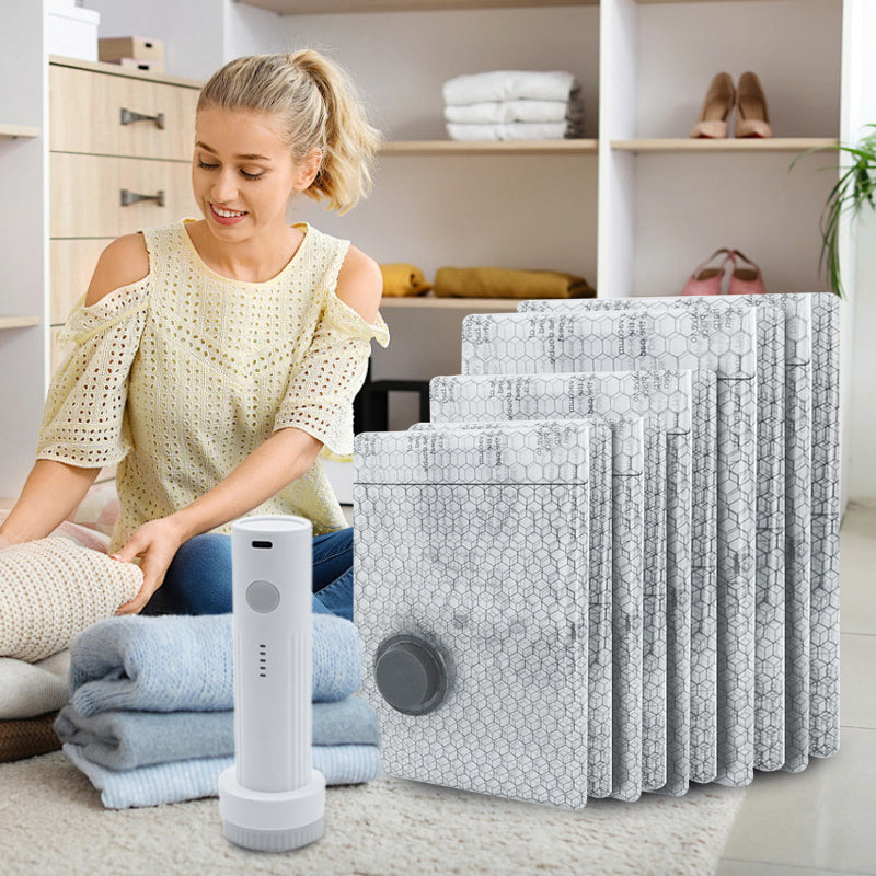 Vacuum Storage Bags with Pump – Save 80% More Space