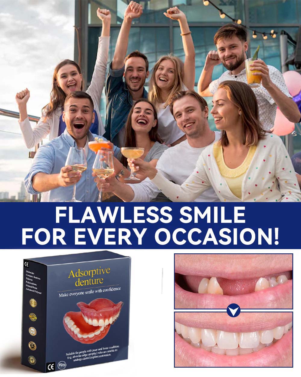 Arvilaro™ Denture — Restore Your Bite, End Pain Fast | 1+1 Free