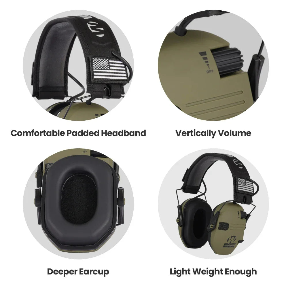 Hearing Protection Earmuffs with Electronic Noise Cancellation