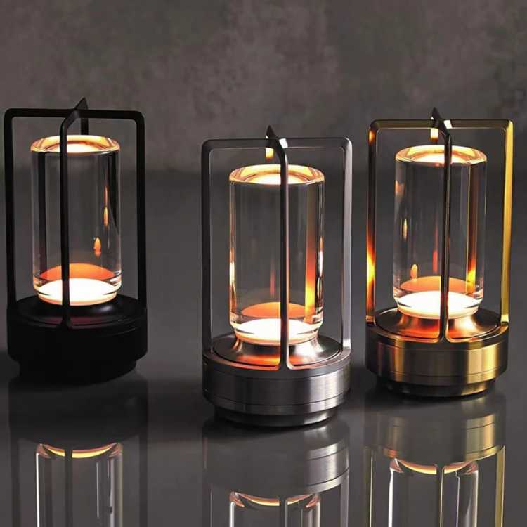 Garden and Patio Lantern with Elegant Crystal Outdoor Design