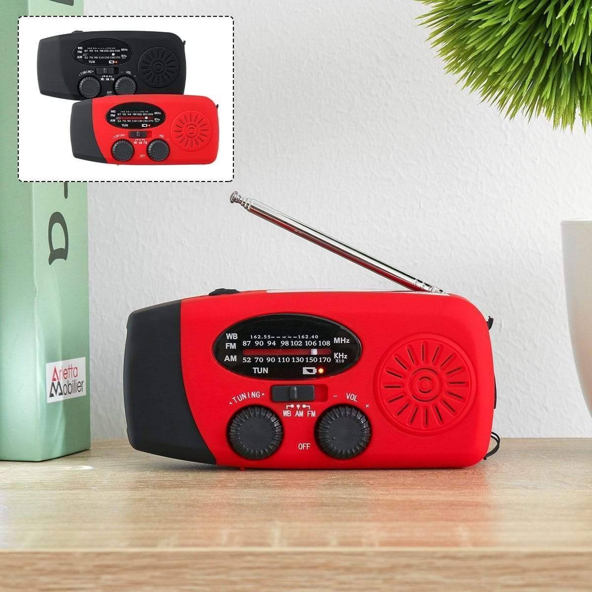 Hand Crank Emergency Radio with Flashlight and Battery Charger
