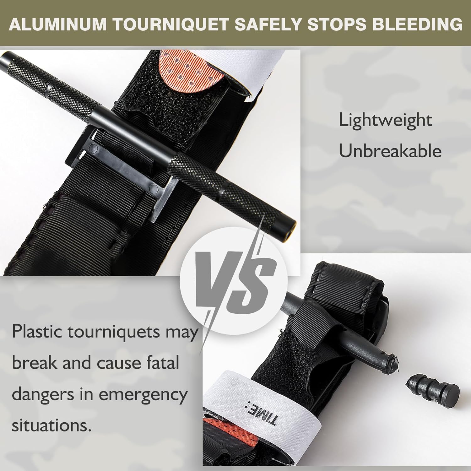 Quick-Apply Trauma Tourniquet for Adults in Emergency Situations