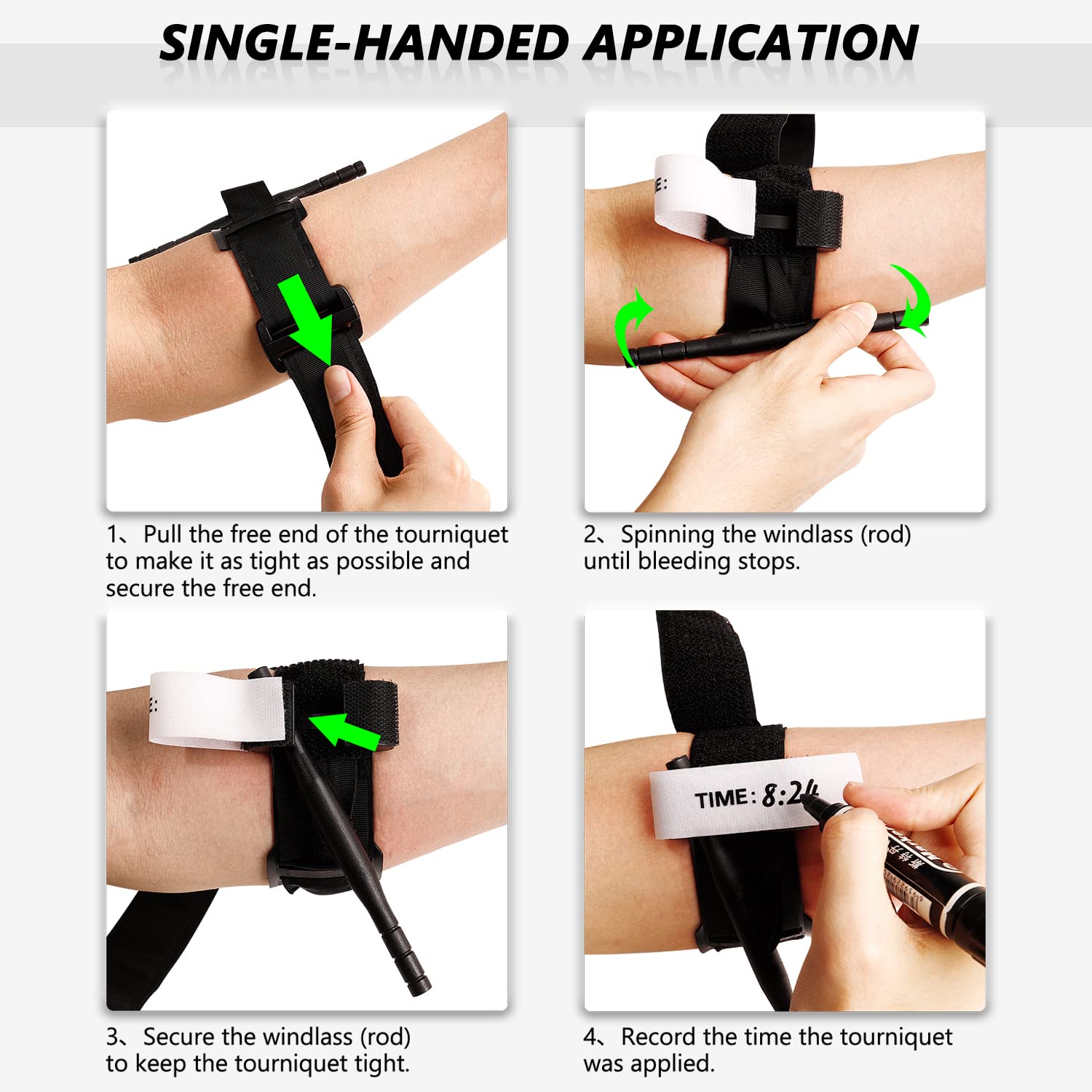 Quick-Apply Trauma Tourniquet for Adults in Emergency Situations