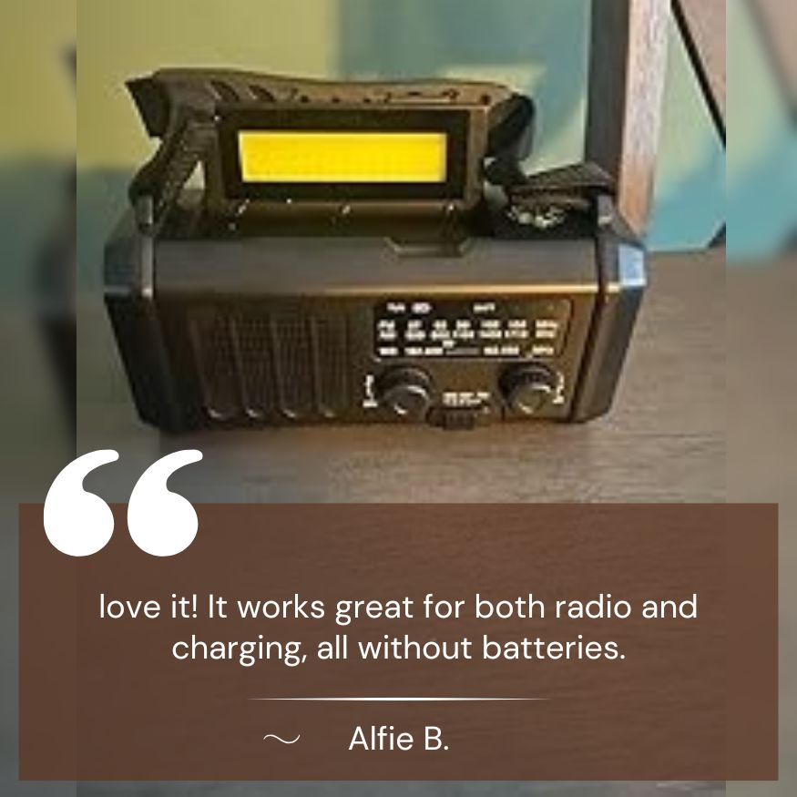 Weather Alert Radio with 10000mAh Battery Backup
